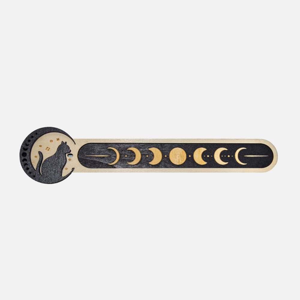Moon Phase Cat Incense Holder